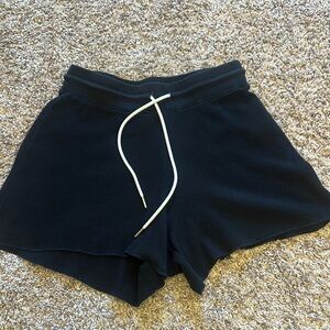 MATE the Label Black Ribbed Elastic Shorts XS